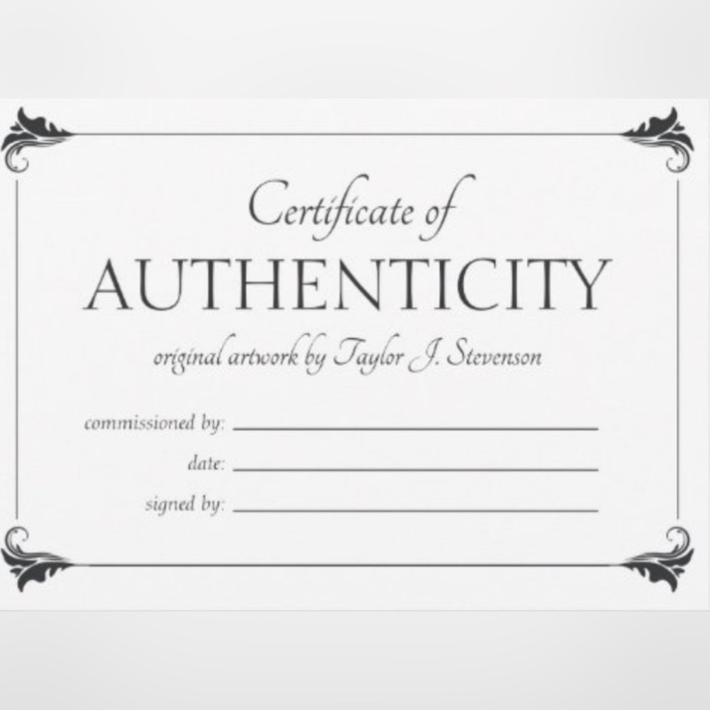 Certificate of authenticity (COA)